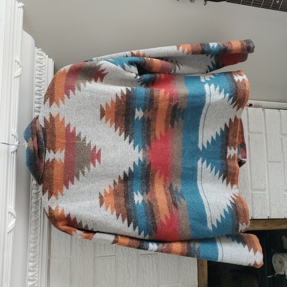 Blue B Women's Pendleton Wool Blend Western Cawl Neck Spring Jacket Coat Size S - Picture 3 of 13